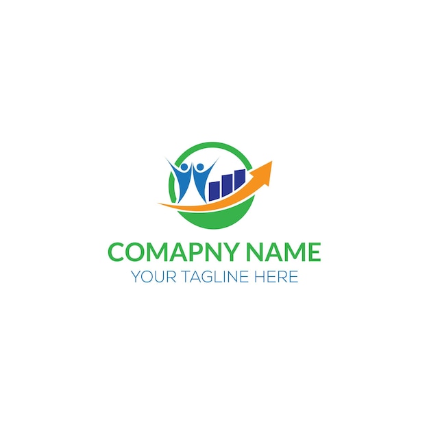Modelo de design de logotipo de pessoas logotipo de finanças de negócios