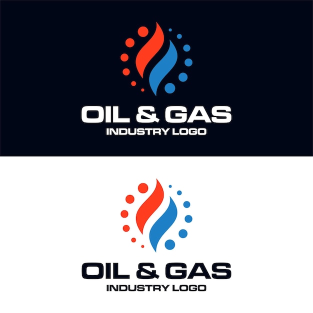 Vetor modelo de design de logotipo de petróleo e gás