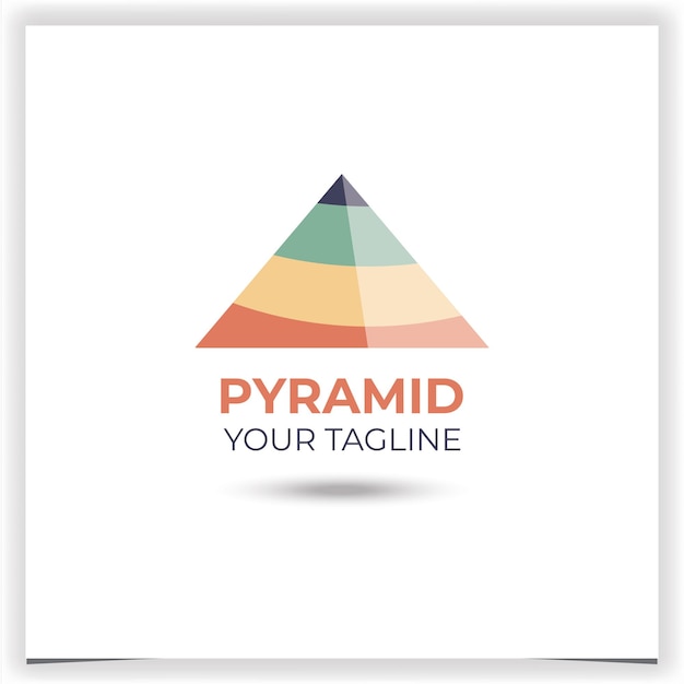 Modelo de design de logotipo de pirâmide vetorial