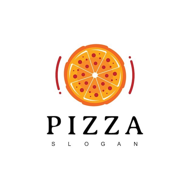 Modelo de design de logotipo de pizza símbolo de comida italiana
