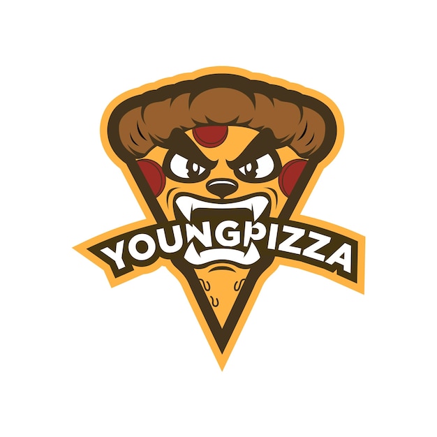 Modelo de design de logotipo de pizza