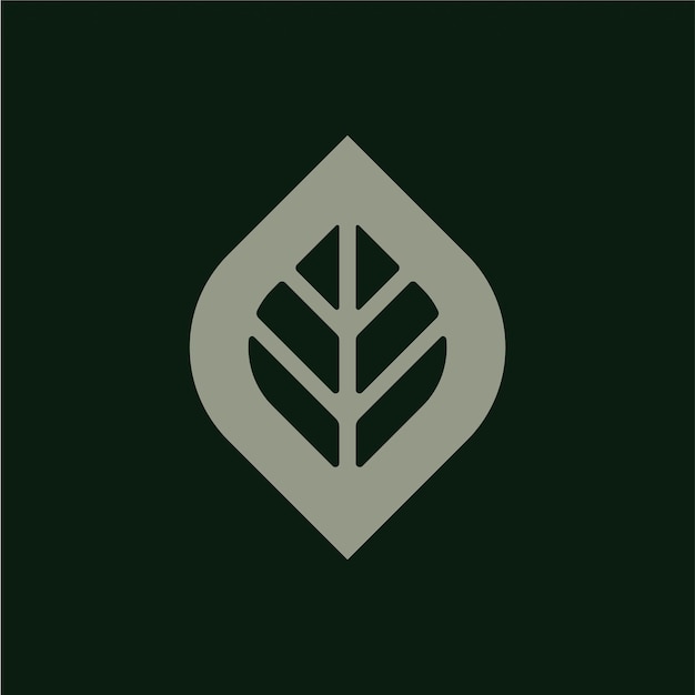 Vetor modelo de design de logotipo de planta simples