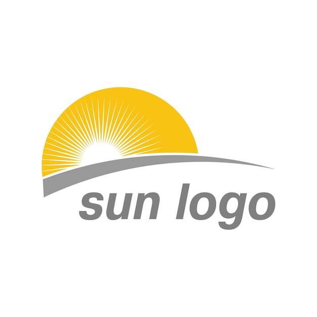 Vetor modelo de design de logotipo de raios solares