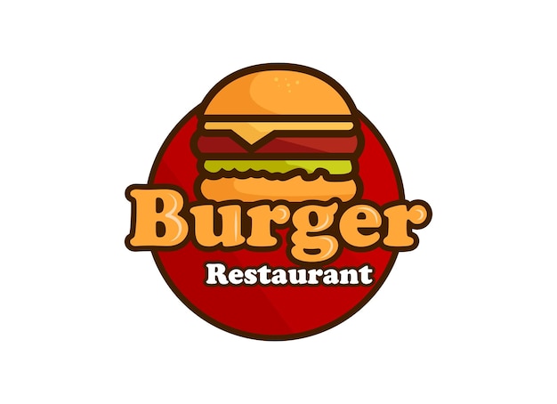 Vetor modelo de design de logotipo de restaurante de hambúrguer