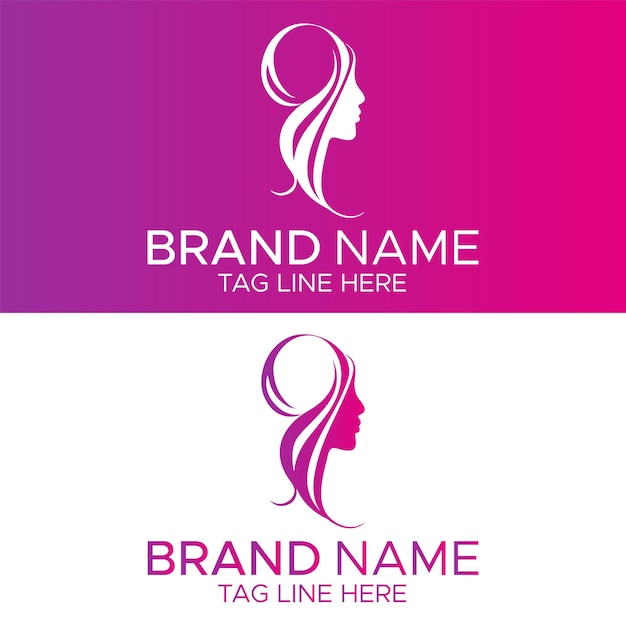 Modelo de design de logotipo de salão de beleza