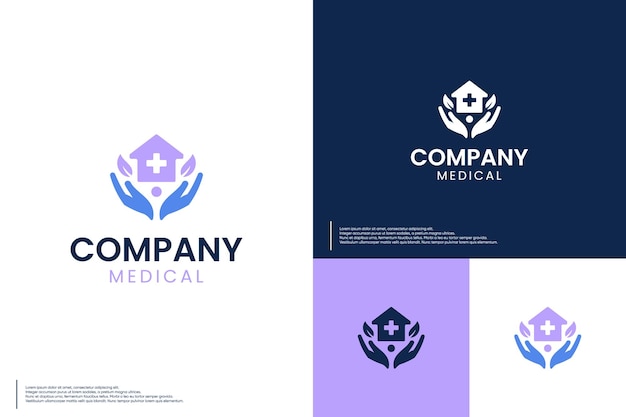 Modelo de design de logotipo de saúde natural de consultoria médica