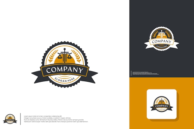 Modelo de design de logotipo de serviço de advogado de escritório de advocacia