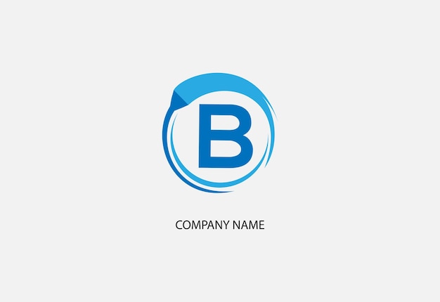 Modelo de design de logotipo de serviço de limpeza letra B