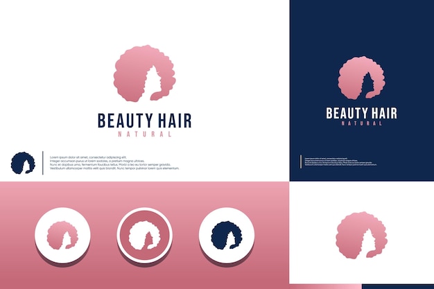 Modelo de design de logotipo de shampoo de cabelo de beleza elegante