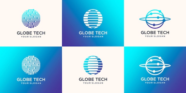 Modelo de Design de Logotipo de Tecnologia Mundial