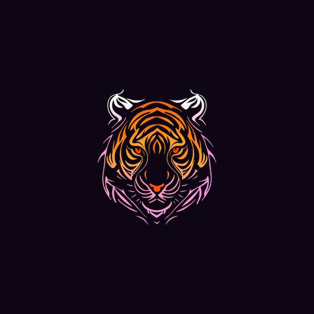 Modelo de Design de Logotipo de Tigre Irritado