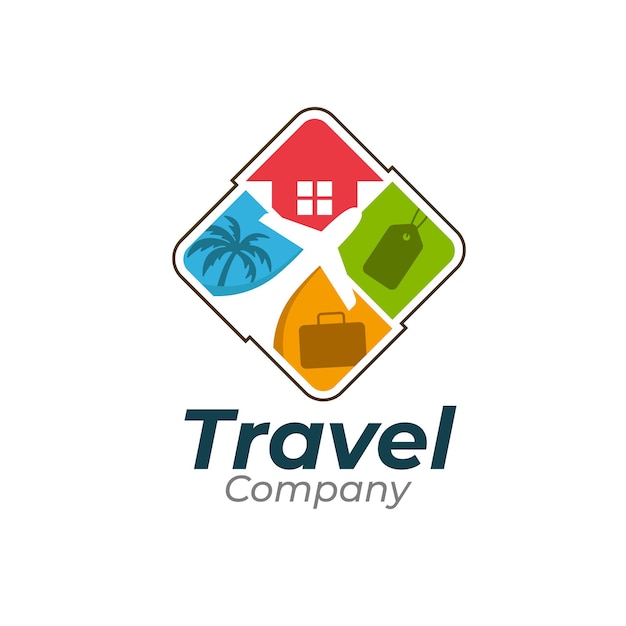 Modelo de design de logotipo de turismo e viagens