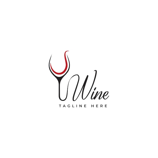 Vetor modelo de design de logotipo de vinho ilustração vetorial