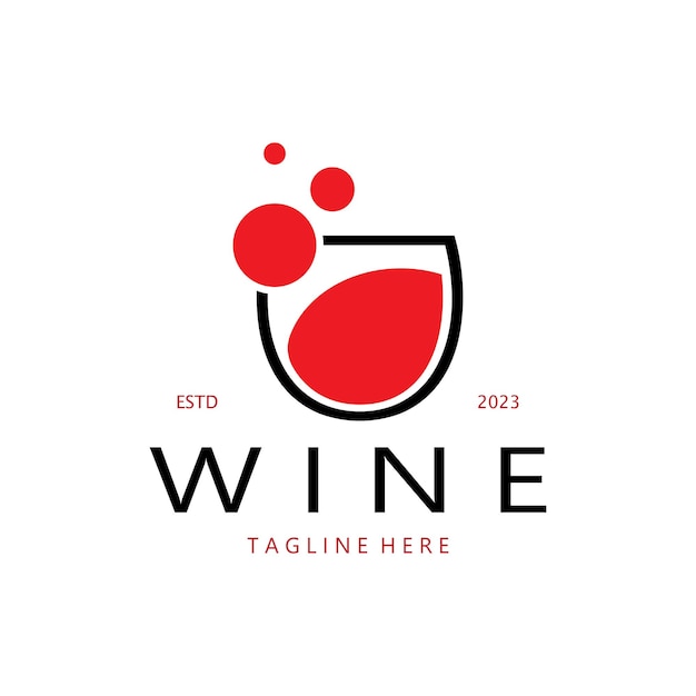 Modelo de design de logotipo de vinhoilustração vetorial de íconevetor