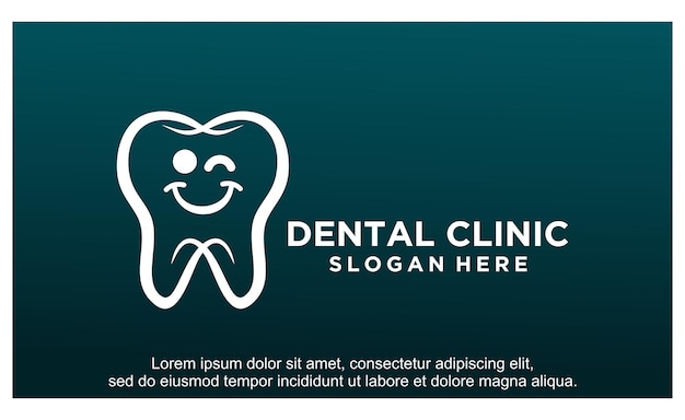 Modelo de design de logotipo dental de dente dentes dentista