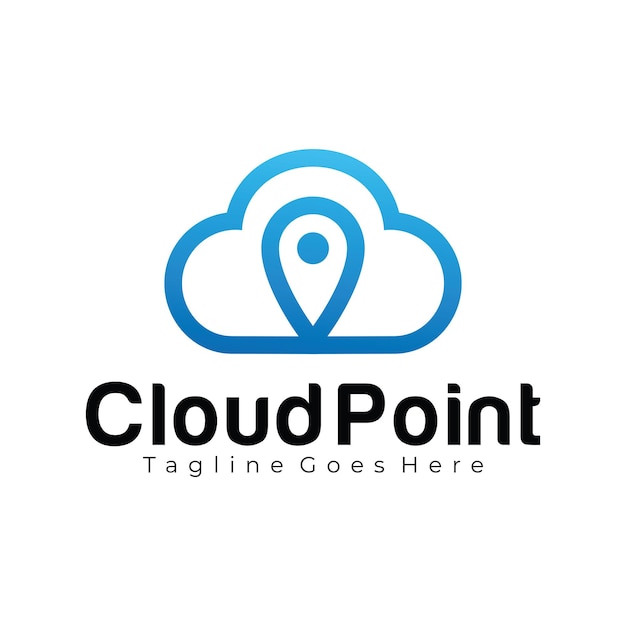 Modelo de design de logotipo do cloud point