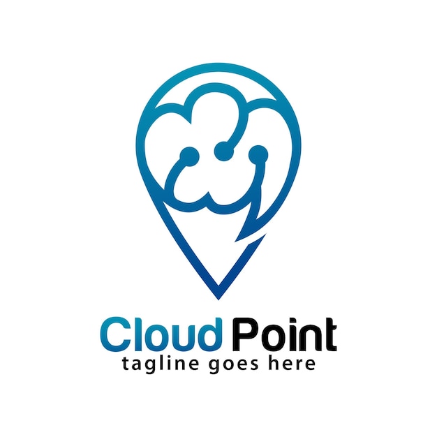 Modelo de design de logotipo do cloud point