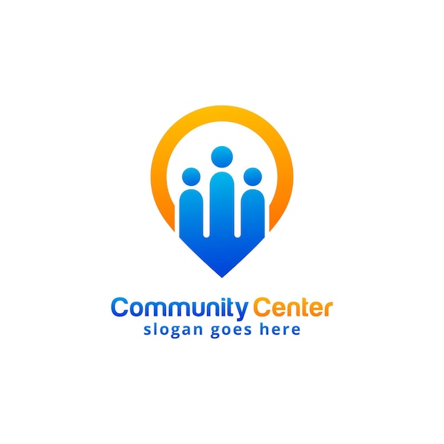 Modelo de design de logotipo do community center