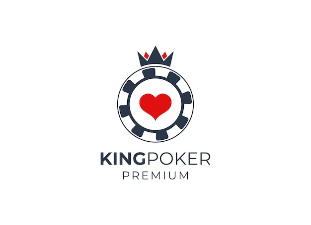 Modelo de design de logotipo do emblema do clube de pôquer