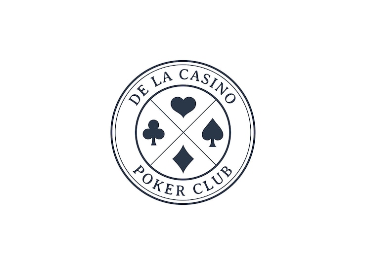Modelo de design de logotipo do emblema do clube de pôquer