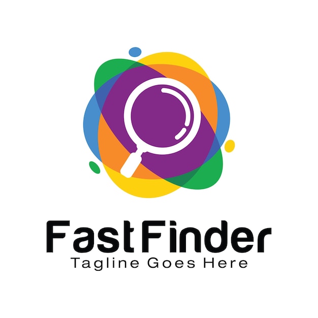 Modelo de design de logotipo do fast finder