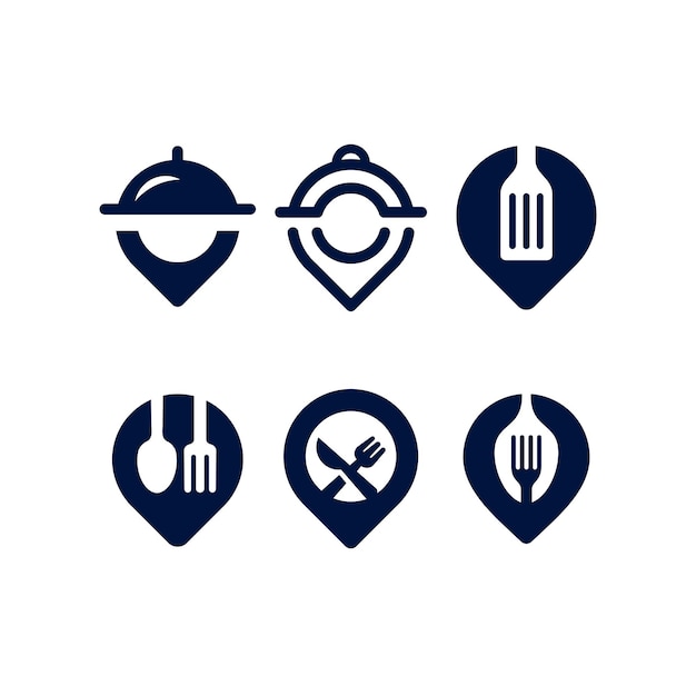 Vetor modelo de design de logotipo do food point