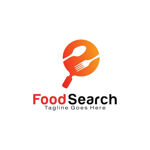 Modelo de design de logotipo do food search