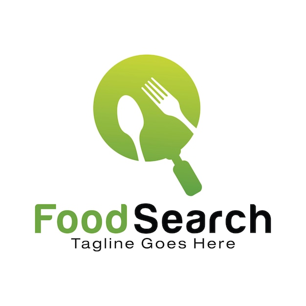 Modelo de design de logotipo do food search
