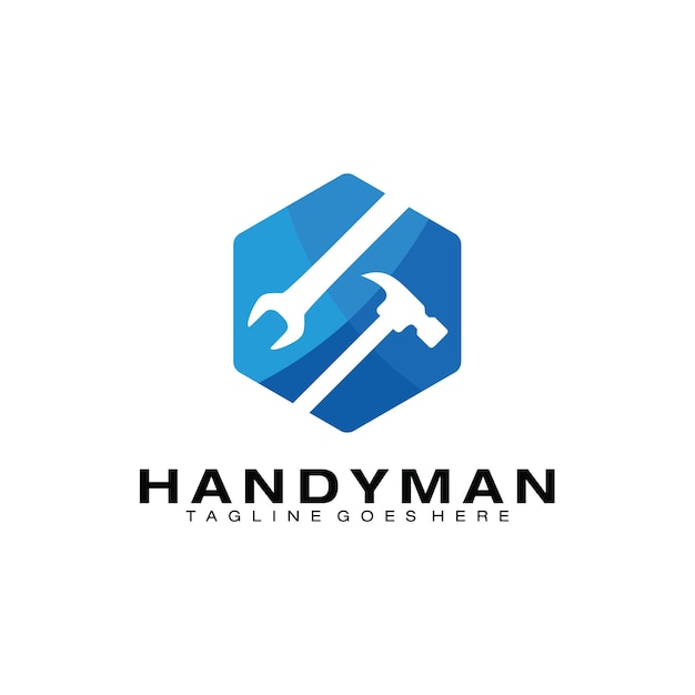 Vetor modelo de design de logotipo do handyman service