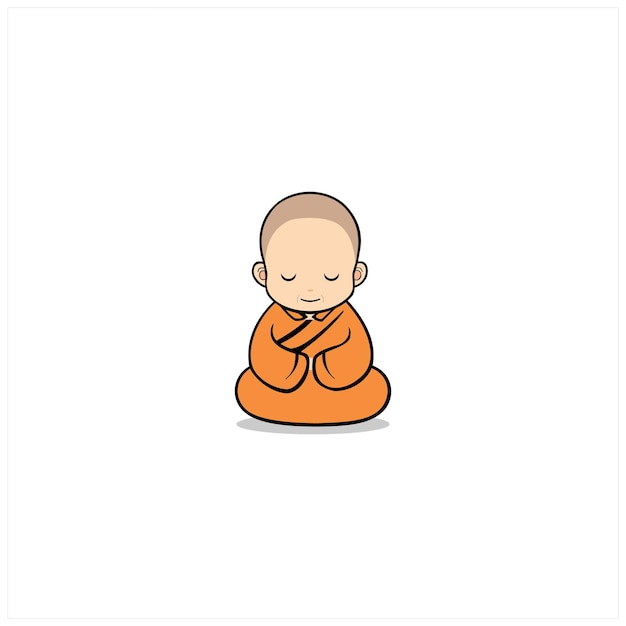 Modelo de design de logotipo do monge