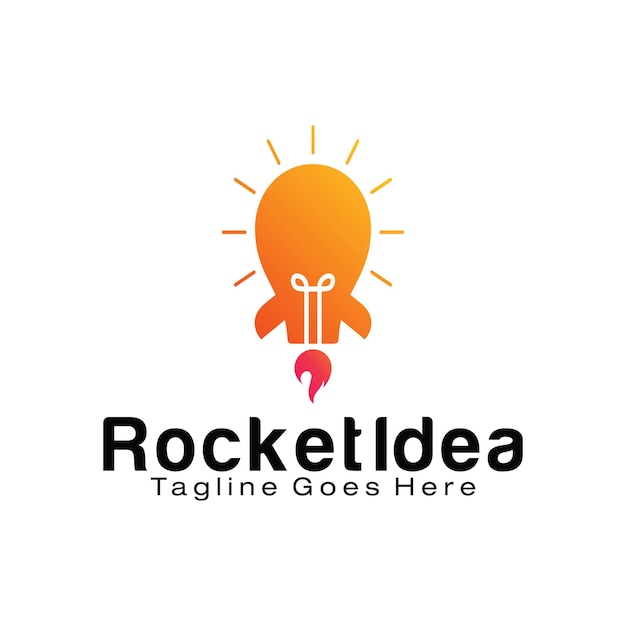 Modelo de design de logotipo do rocket idea