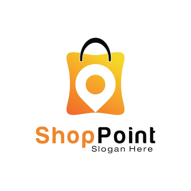 Modelo de design de logotipo do shop point