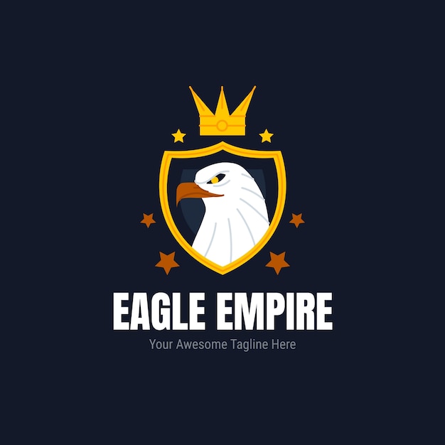 Vetor modelo de design de logotipo eagle