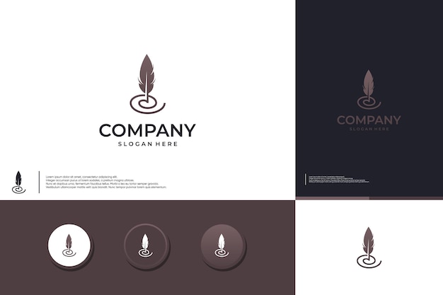 Vetor modelo de design de logotipo elegante e minimalista