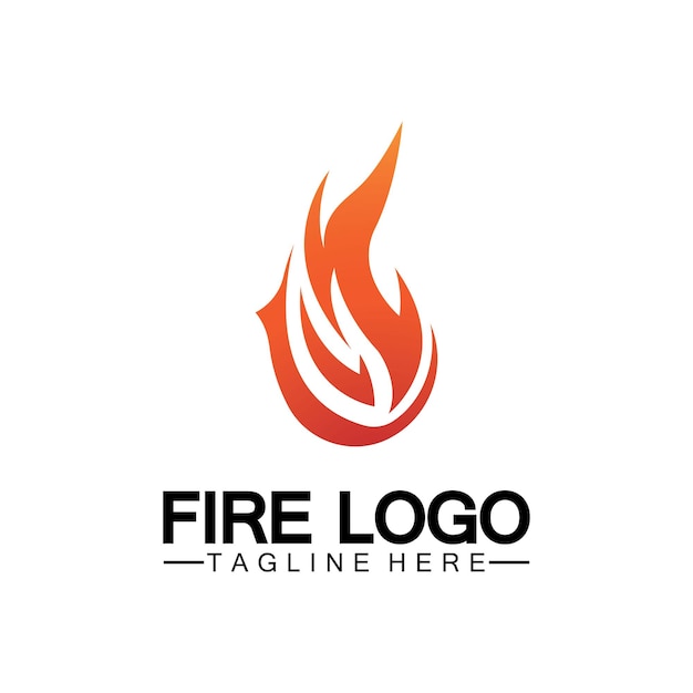 Modelo de design de logotipo em chamas de fogo