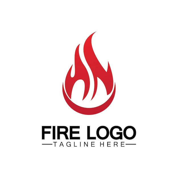 Modelo de design de logotipo em chamas de fogo