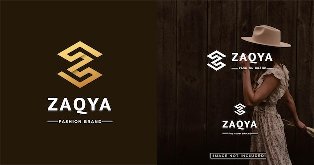 Modelo de design de logotipo em estilo de carta moderna