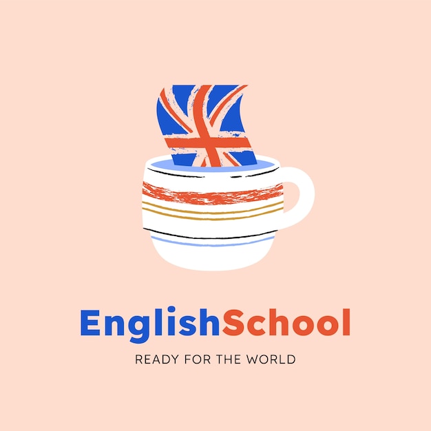Modelo de design de logotipo em inglês
