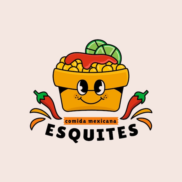 Vetor modelo de design de logotipo esquites