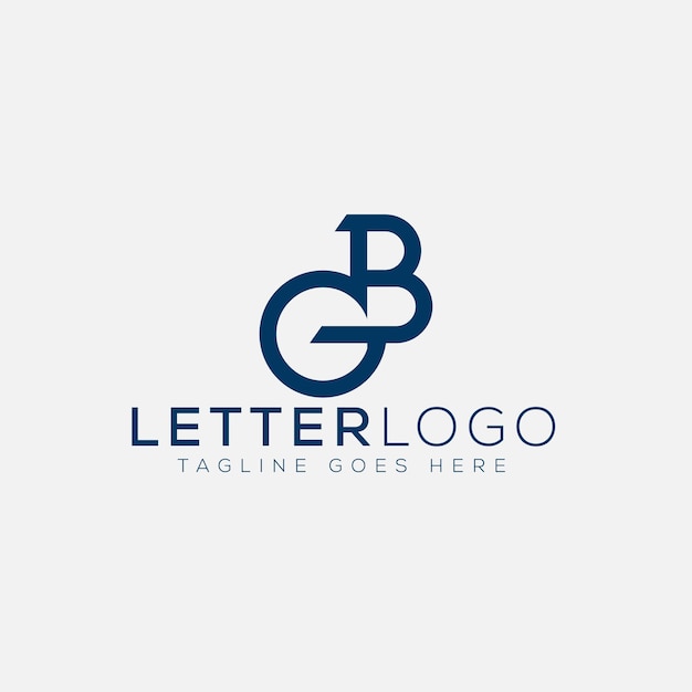 Vetor modelo de design de logotipo gb elemento gráfico de marca vetorial