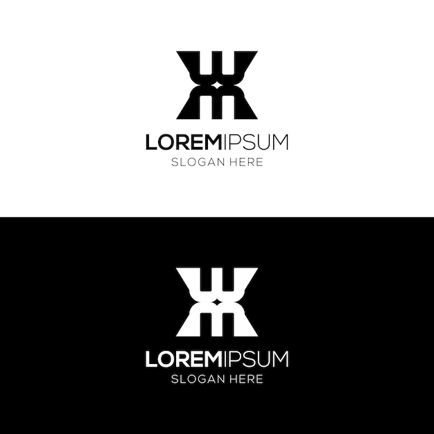 Vetor modelo de design de logotipo geométrico elegante, letra x