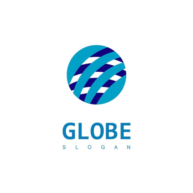 Vetor modelo de design de logotipo globe