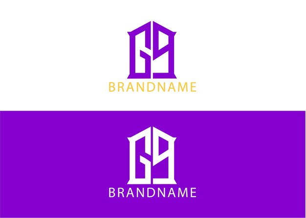 Modelo de design de logotipo gp de letra inicial de monograma moderno
