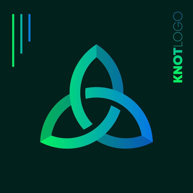 Modelo de Design de Logotipo Gradiente Único Abstrato Ícone de Nó