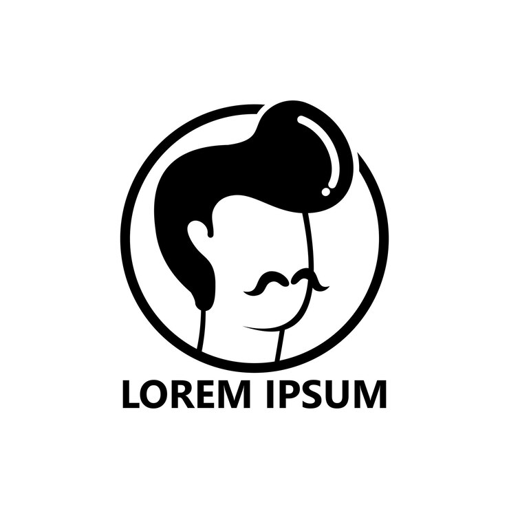 Vetor modelo de design de logotipo homem clássico