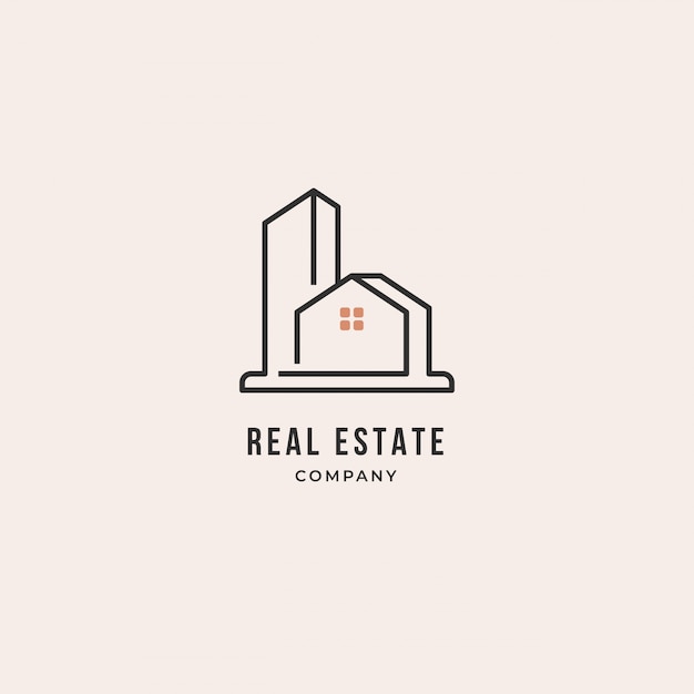 Modelo de design de logotipo imobiliário. casa, negócios.