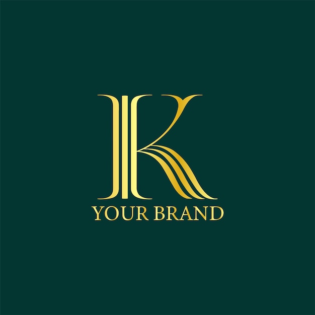 Modelo de design de logotipo K de luxo