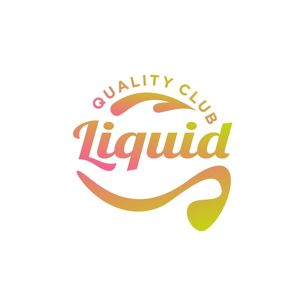 Modelo de design de logotipo líquido