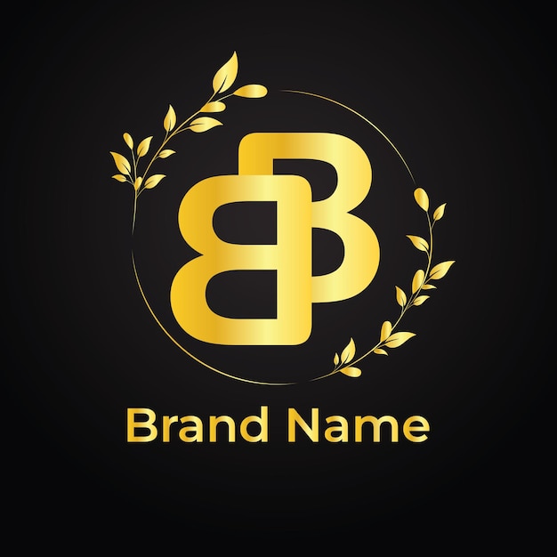 Modelo de design de logotipo luxuoso dourado B