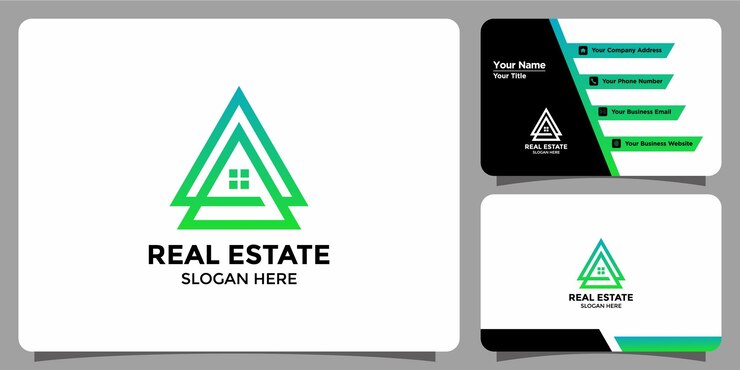 Modelo de design de logotipo minimalista de imóveis